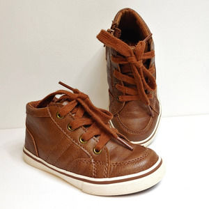 Cat & Jack chukka boots little boys size 9 tan faux leather